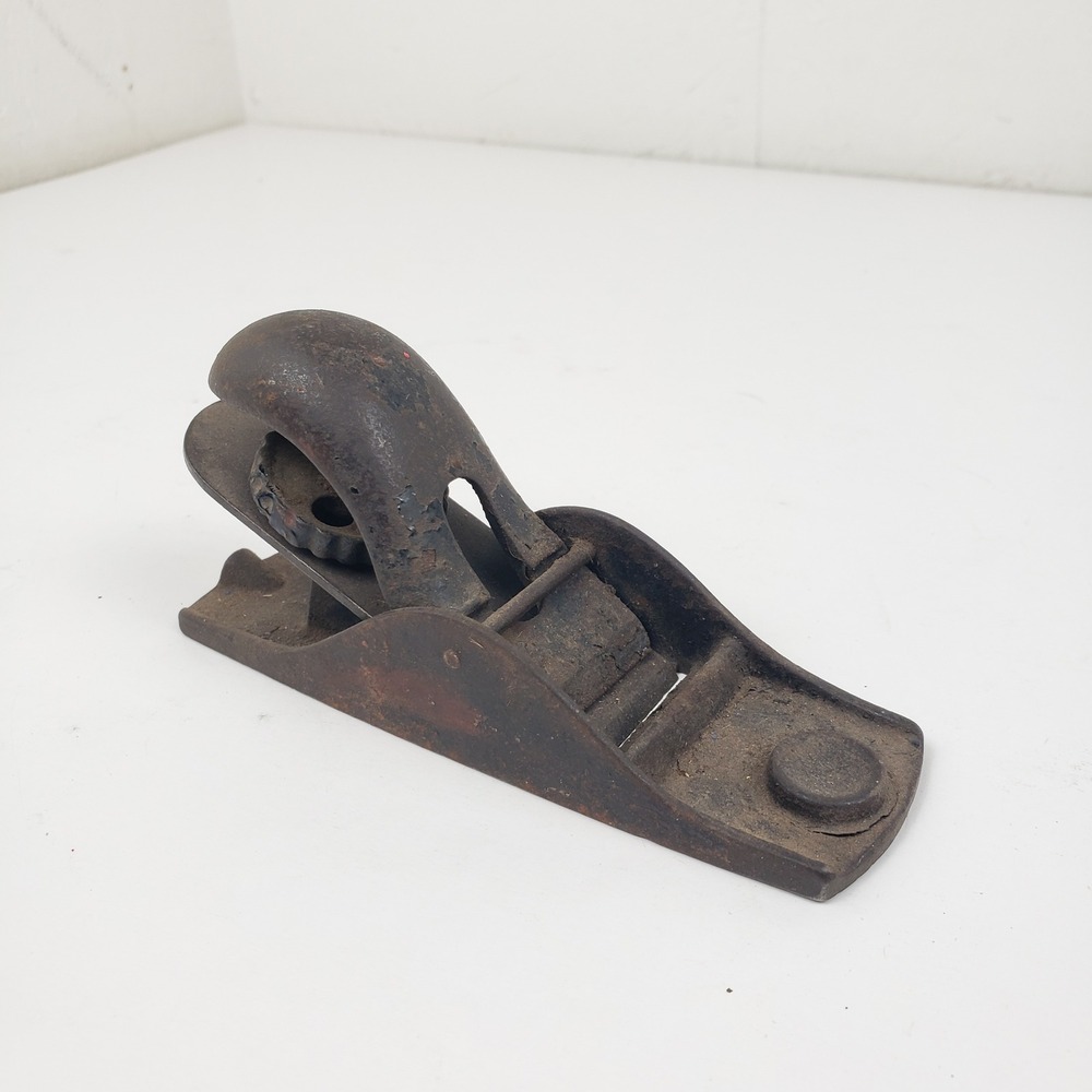 Cast Iron Block Plane 5" Woodworking Hand Tool Restoration Project Squirrel Tail